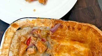 Butternut, pepper and sage pie
