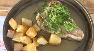 Tuna with Chicken Butter Sauce & Sauté Potatoes