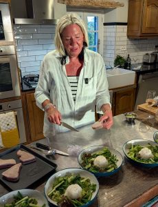 Jules cooking outdoors in Bergerac