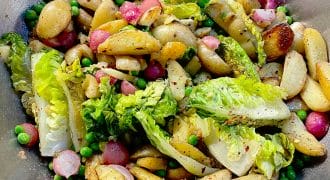 Sautéed spring vegetables
