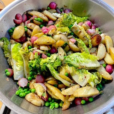 Sautéed spring vegetables