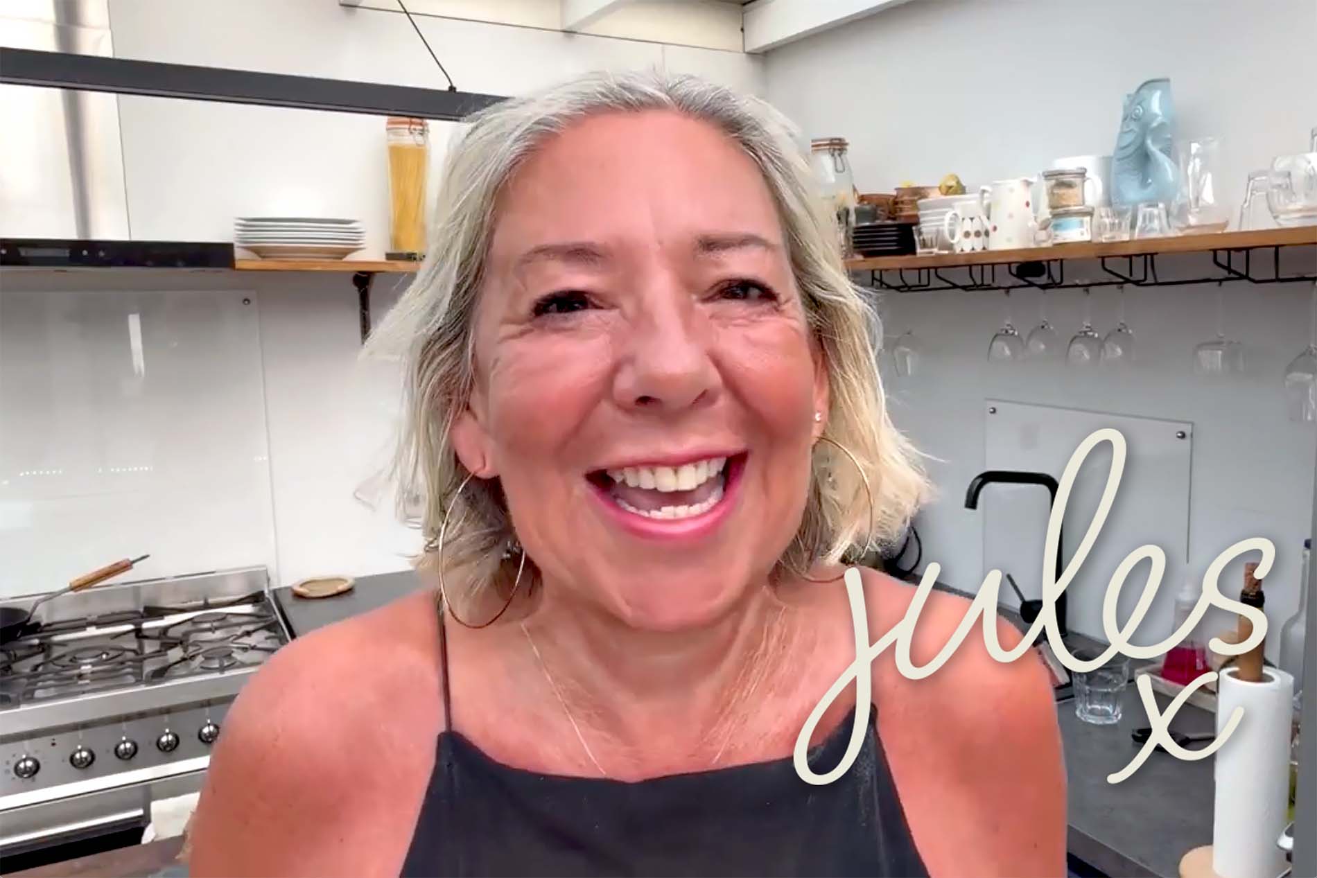 Jules smiling in welcome