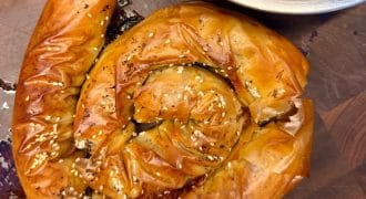 Greek-Style Spiral Meat Pie