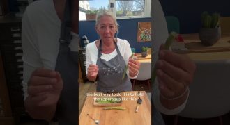 Preparing asparagus with minimum waste
