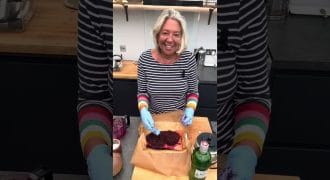 Beetroot-cured salmon