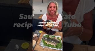 Grilled sea bass