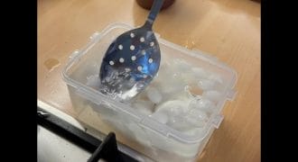 Poach eggs to serve later