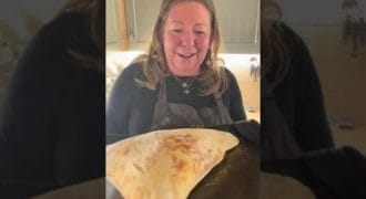 Homemade naan fresh out of the oven